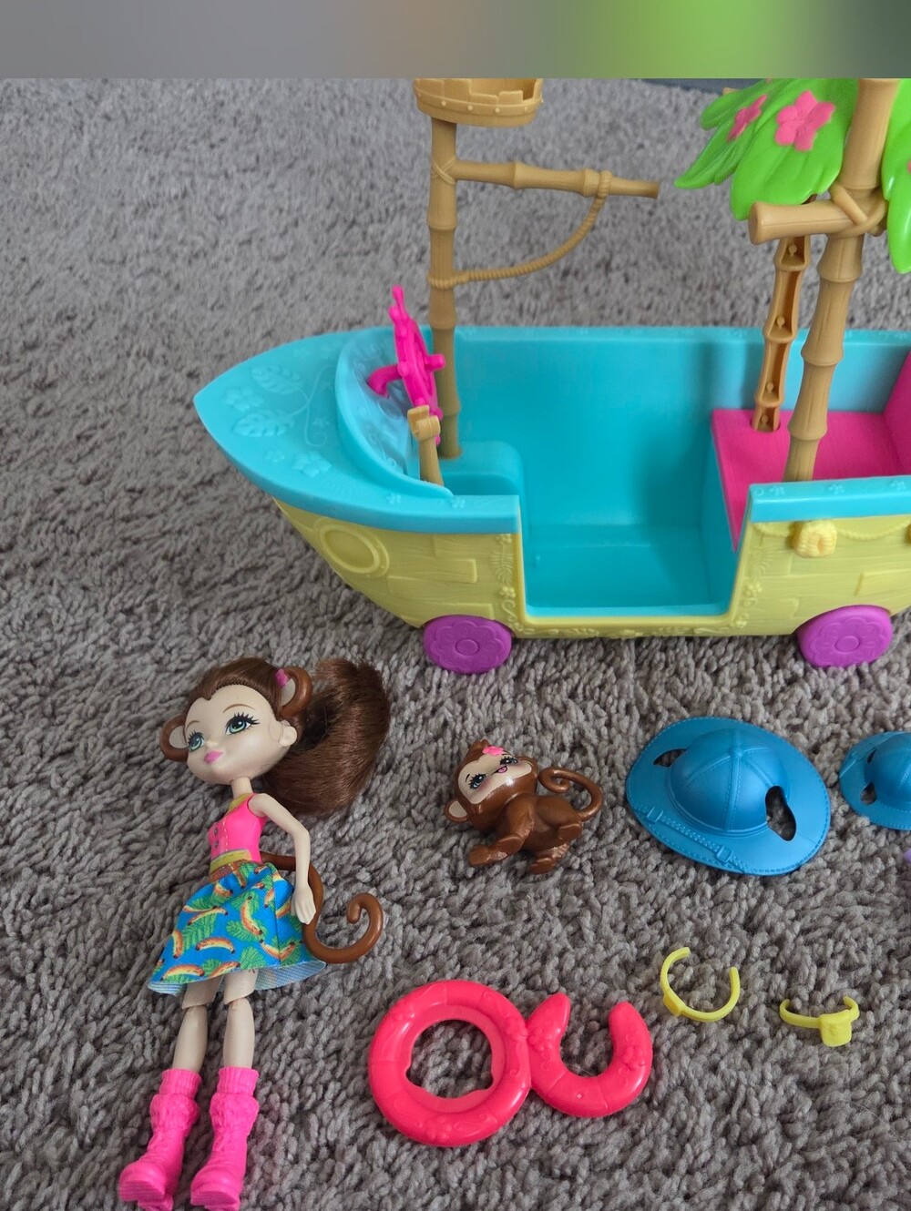 Enchantimals Junglewood Boat with Merit Monkey